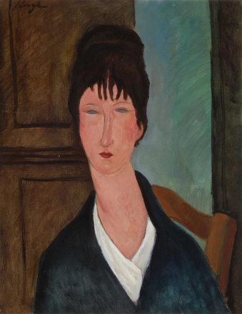 Hommage to Modigliani olaj vászon 58x45 cm 1