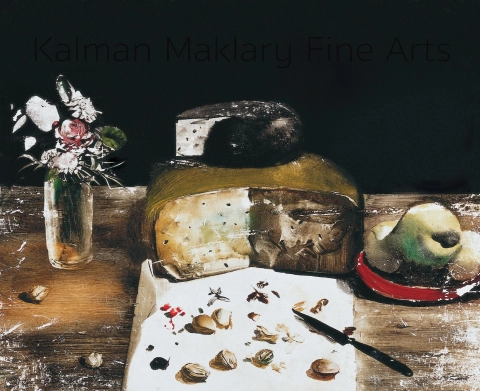 Still life with cheese and flowers, 1980 