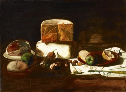 Still Life with Cheese and Ham c.1981