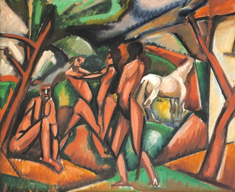 Nudes with White Horse, 1911