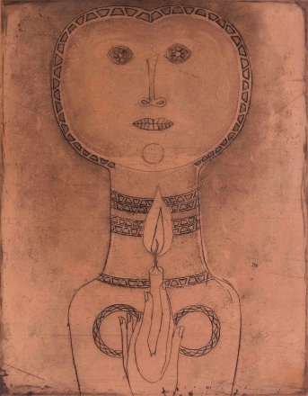 Woman with a candle, c.1940