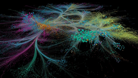 150 Years of Nature - Landscape of the Cocitation Network No.1