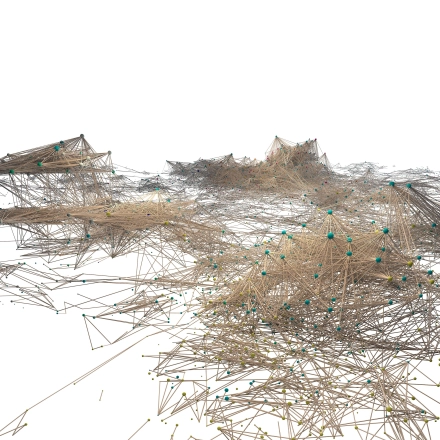 150 Years of Nature - Apocalyptic Cocitation Network - Landscape No.13