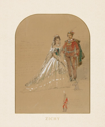 Sissi ( costume design for the coronation), c. 1867