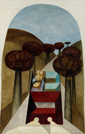 Reigl Hitchhiking between Ferrara and Ravenna 1950 154x97cm