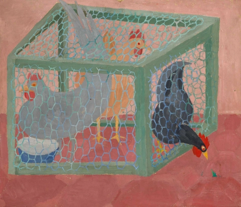 Bíró Antal Cím nélkül 1947 olaj vászon 60x69.5cm