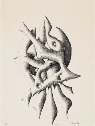 1974 Barta Lajos (Balansz_) 1974 tus, papír 310 x 240 mm