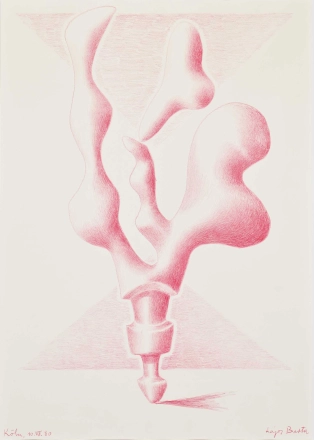 Barta Lajos Absztrakt kompozíció ceruza papír 56,5x40cm