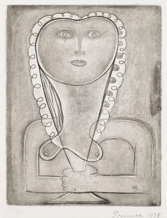 Prinner Woman with hair, 1938 Etching, aquatint, 26,5 x 20,5 cm 23:30