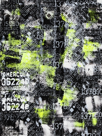 Albert-László Barabási Black Neon 2023 acrylic on canvas 120x90cm