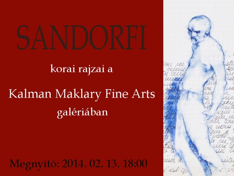 Invitation to Istvan Sandorfi s exhibition, 2014 - early drawing