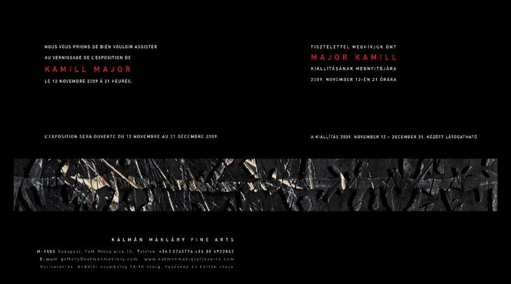 Invitation to Kamill Major s exhibition, 2009