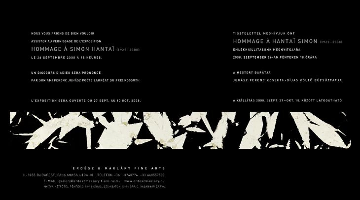 Invitation to Hommage to Hantai s exhibition, 2008
