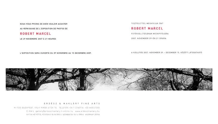 Invitation to Robert Marcel s exhibition, 2007