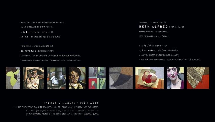 Invitation to the Alfred Reth s exhibition, 2005