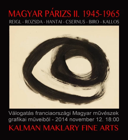 Invitation to Hungarian Paris II. s exhibition, drawing works, 2014