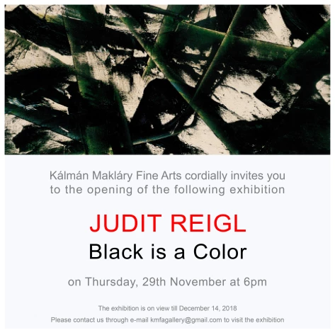 Judit Reigl Black is a Color