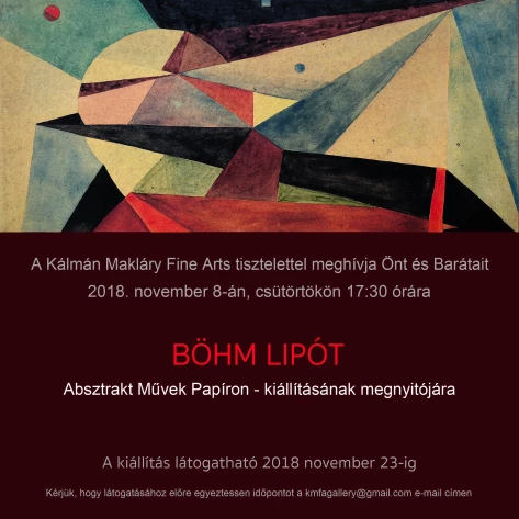Kálmán Makláry Fine Arts - Bőhm Lipót - Abstract works on Paper