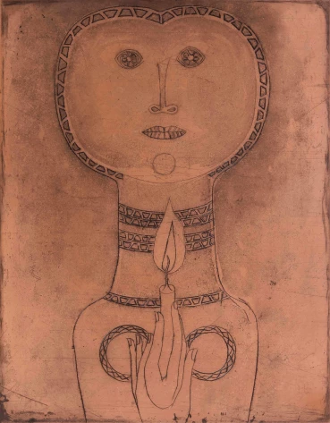 Woman with a candle, c.1940