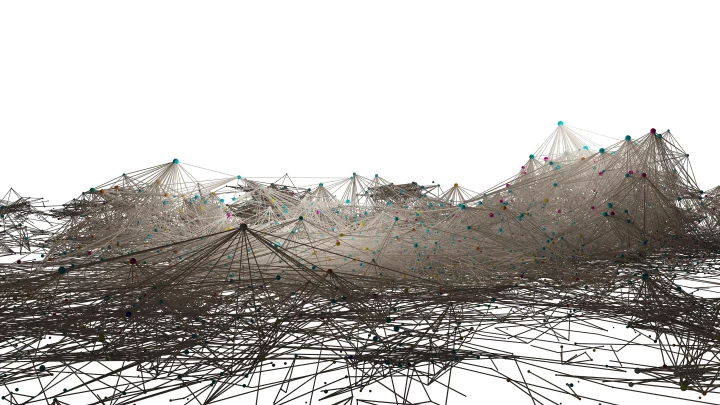 150 Years of Nature - Apocalyptic Cocitation Network - Landscape No.13