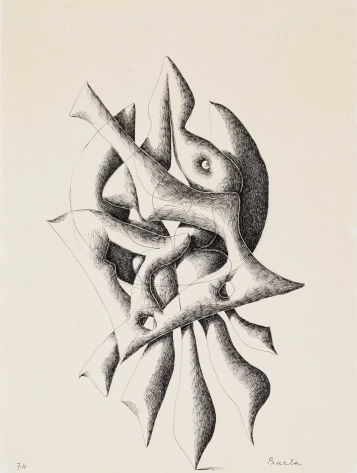 1974 Barta Lajos (Balansz_) 1974 tus, papír 310 x 240 mm