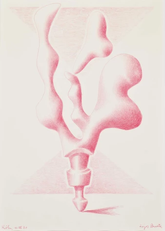 Barta Lajos Absztrakt kompozíció ceruza papír 56,5x40cm