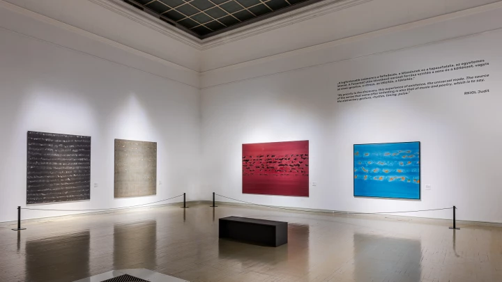 Two paintings by Judit Reigl on display for the first time in a Hungarian museum