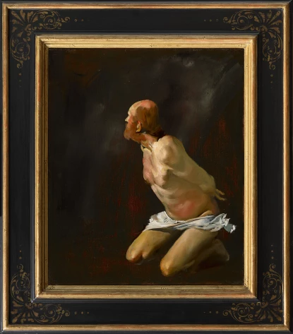 1986 Tanulmány a Cimon és Pero-hoz 1986 olaj, vászon Csernus 46x38 cmtif