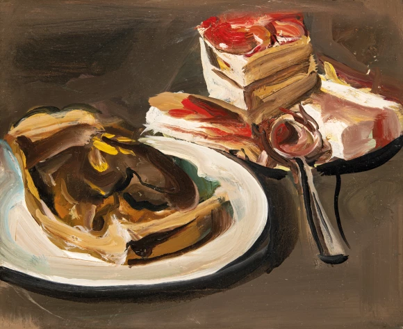 1999 Sütemény, 1999 Olaj, vászon, 22 x 27 cm