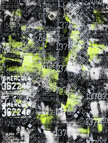 Albert-László Barabási Black Neon 2023 acrylic on canvas 120x90cm