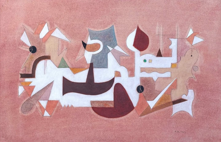 Henri NOUVEAU Diagonal, 1947 Oil on paper 30 × 46.5 cm