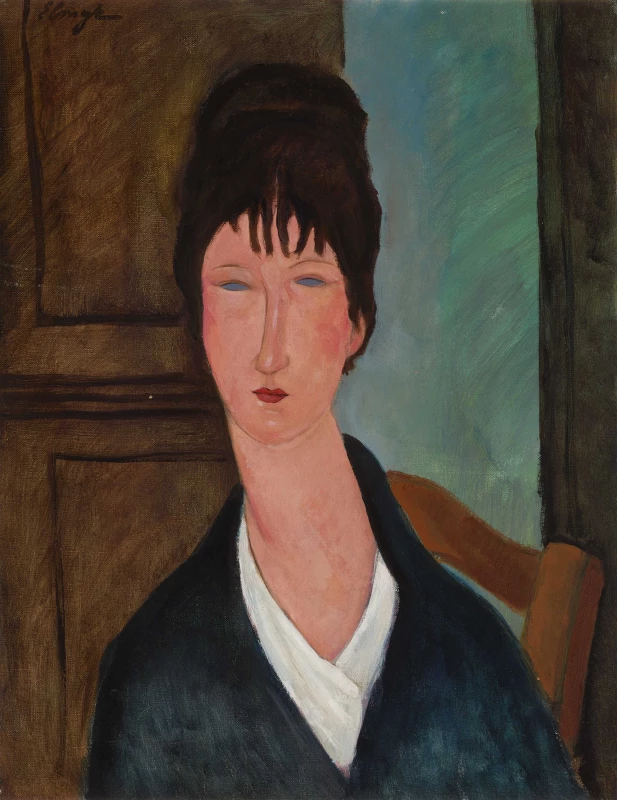 Hommage to Modigliani olaj vászon 58x45 cm 1