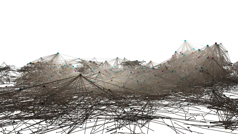 150 Years of Nature - Apocalyptic Cocitation Network - Landscape No.13
