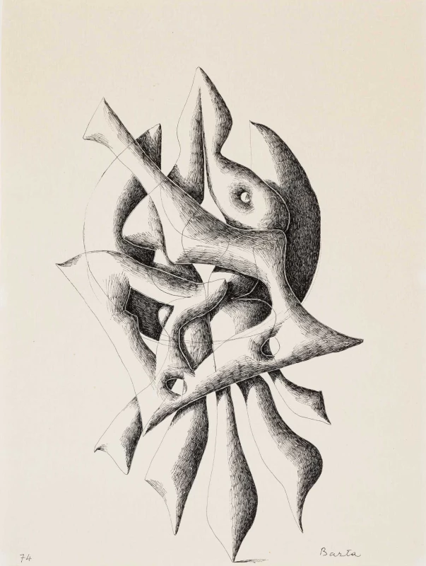 1974 Barta Lajos (Balansz_) 1974 tus, papír 310 x 240 mm