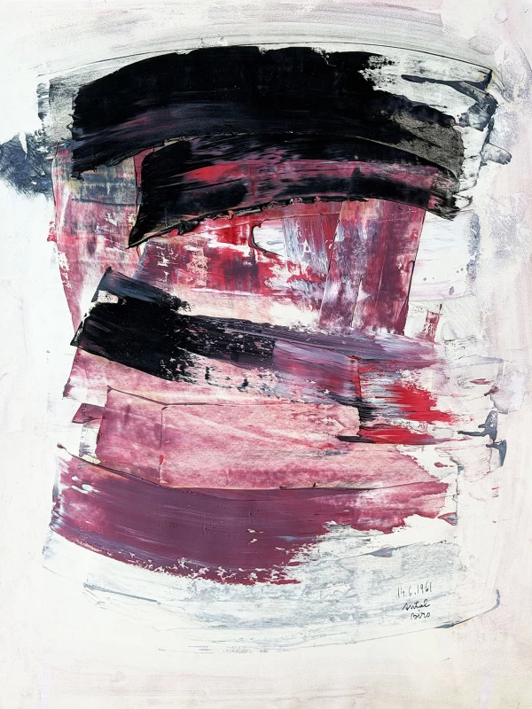Antal Biró Gestural composition 1961 oil on paper 65 x 50 cm.jpg k
