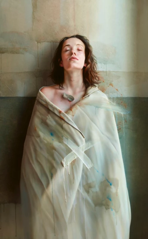 Giola with Feather, 2006 oil on canvas 130 x 81 cm