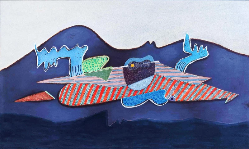 Henri NOUVEAU Abstract Landscape, 1945 Oil on paper 26 × 44.5 cm