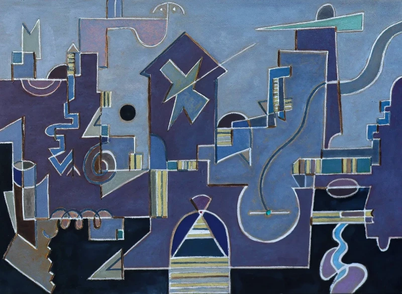 Henri NOUVEAU April Fool, 1949 Oil on paper 32.5 × 45 cm