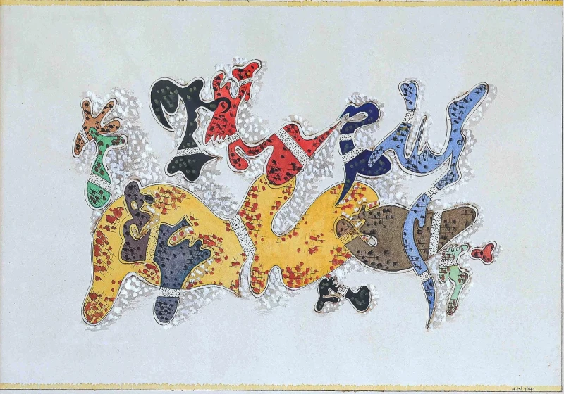 Henri NOUVEAU Cunning Gang, 1941 Oil on paper 32 × 44.5 cm
