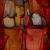 1950 Szóbel Géza  Zenészek - Musicians olaj, fatábla - oil on wood panel 220x150cm 1