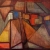 1950 Szóbel Géza Az ivók - The drinkers, 1950 olaj, fatábla - oil on wood panel 81 x 100 cm 